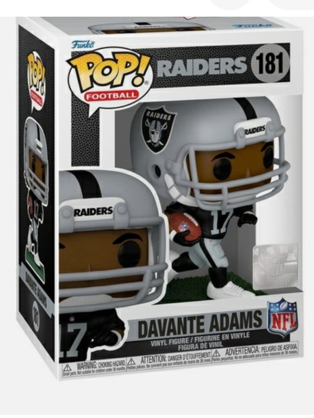 Funko Pop! Football Raiders Davante Adams Vinyl Figure - Black, Silver, White